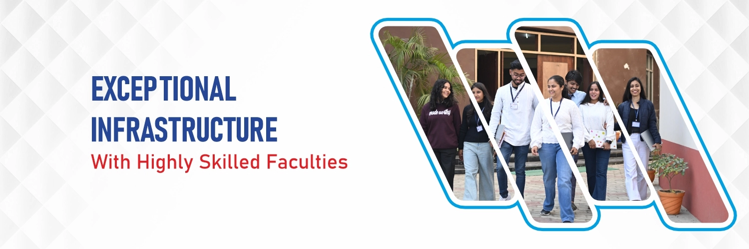 Exceptional<br>
Infrastructure with<br>
highly Skilled<br>
faculties